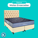 Ver imagem 4 de Conjunto Cama Box Bege Queen + Colchão Molas Ensacadas Petrus Paropas + Cabeceira
