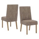 Ver imagem 4 de Cadeira para Mesa de Jantar Eloá Ambiente Kit 2 Peças Nature Cacao - Henn