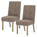 Ver imagem 6 de Cadeira para Mesa de Jantar Eloá Ambiente Kit 2 Peças Nature Cacao - Henn