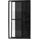Ver imagem 1 de Porta de Aluminio Balcão 3 Folhas com Fechadura Linha Premium:2,10 X 1,50/preto