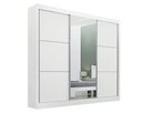 Ver imagem 1 de Guarda Roupa Cristal Casal 3 Portas 6 Gavetas com Pés D Doro Branco