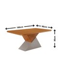 Ver imagem 4 de Mesa de Jantar Aster Yasmin 180 cm Tampo MDF Canto Copo Laminado com 6 Cadeiras Moderna Mobília