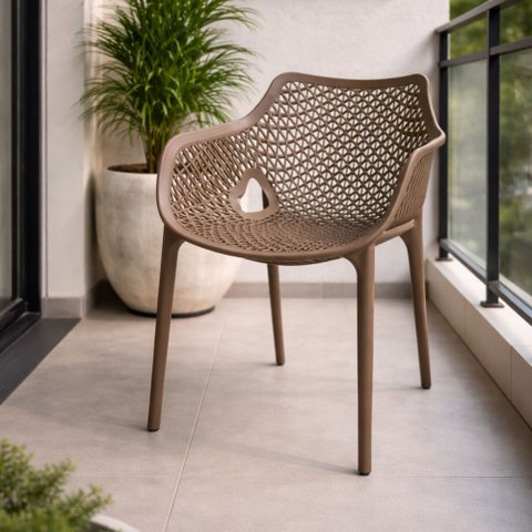 Poltrona Design Vazado Suits em Polipropileno Reforçado Área Gourmet e Varanda - Fendi