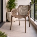 Ver imagem 1 de Poltrona Design Vazado Suits em Polipropileno Reforçado Área Gourmet e Varanda - Fendi