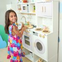 Ver imagem 4 de Cozinha Infantil com Geladeira, Máquina de Lavar e Módulo Crescer Kit Livro Educativo em Madeira - C