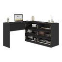 Ver imagem 3 de Escrivaninha em L 120cm C/ 6 Gavetas Flex Multimóveis Mp6030 Preto