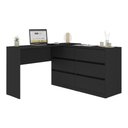 Ver imagem 2 de Escrivaninha em L 120cm C/ 6 Gavetas Flex Multimóveis Mp6030 Preto