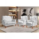 Ver imagem 3 de Conjunto de Sofás Imperador 4 Lugares 135cm Branco Bella Decor