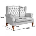 Ver imagem 2 de Conjunto de Sofás Imperador 4 Lugares 135cm Branco Bella Decor