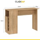 Ver imagem 3 de Bancada Gourmet para Cozinha Americana 136 Cm Nicho Adega Mdp Carvalho - Clicklar