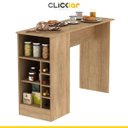 Ver imagem 2 de Bancada Gourmet para Cozinha Americana 136 Cm Nicho Adega Mdp Carvalho - Clicklar
