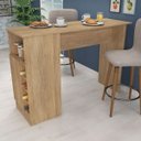 Ver imagem 1 de Bancada Gourmet para Cozinha Americana 136 Cm Nicho Adega Mdp Carvalho - Clicklar