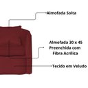 Ver imagem 4 de Kit 02 Poltrona Decorativa Recepção Escritório Veludo Alana Cor Vermelho