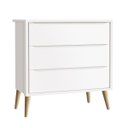 Ver imagem 1 de Cômoda Gaveteiro Théo New Branco Fosco com Natural - Reller
