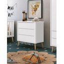 Ver imagem 2 de Cômoda Gaveteiro Théo New Branco Fosco com Natural - Reller