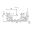 Ver imagem 4 de Pia Aco Inox 105X52 1CC Standard Tramontina (93040507)