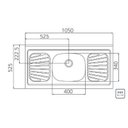 Ver imagem 2 de Pia Aco Inox 105X52 1CC Standard Tramontina (93040507)