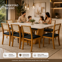 Ver imagem 2 de Kit 8 Cadeiras de Jantar Estofada Corino Rubi Madeira Maciça:Preto
