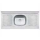 Ver imagem 2 de Pia de Apoio Tramontina New Raggi 40 em Aço Inox 120x52 cm