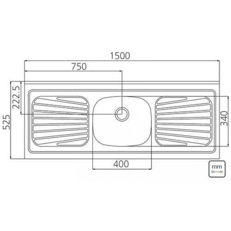 Pia Inox Para Cozinha Tramontina Standard 150cmx52cmx18cm Sem Válvula - 2