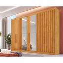 Ver imagem 1 de Guarda Roupa Casal Potente C/6 Gavetas e 6 Portas C/ 4 Ripadas C/2 Espelhos Peroba - Europa