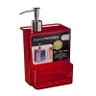 Dispenser Retrô Coza Porta Detergente e Esponja 600ml Vermelho - 1