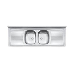 Pia Aço Inox BA 160x55 2CC Perfecta - 1