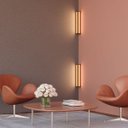 Ver imagem 1 de Arandela Led Athenas 18w Bivolt Dois Focos Madeira Maciça