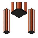 Ver imagem 4 de Arandela Led Athenas 18w Bivolt Dois Focos Madeira Maciça