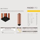 Ver imagem 7 de Arandela Led Athenas 18w Bivolt Dois Focos Madeira Maciça