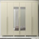 Ver imagem 7 de Guarda-Roupa Casal 6 Portas com Espelho com Pés Imperatriz 100% MDF