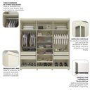 Ver imagem 6 de Guarda-Roupa Casal 6 Portas com Espelho com Pés Imperatriz 100% MDF