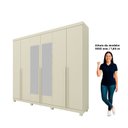 Ver imagem 5 de Guarda-Roupa Casal 6 Portas com Espelho com Pés Imperatriz 100% MDF