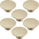 Ver imagem 1 de Kit 6 Puxadores 201 Tucson Ponto Dourado para Móveis Armários e Gavetas