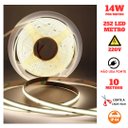 Ver imagem 1 de Fita Cob 252 Led's 10 Metros Ip44 220v 14w 4000k Liga Direto