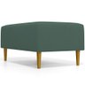 Puff Decorativo Sala de Estar Cléo Pés Palito 90cm Suede Verde Musgo - 7