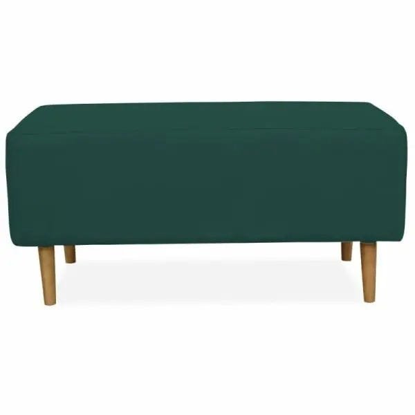 Puff Decorativo Sala de Estar Cléo W01 Pés Palito 90 cm Linho Verde Musgo -  Lyam Decor