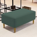 Ver imagem 1 de Puff Decorativo Sala de Estar Cléo Pés Palito 90cm Suede Verde Musgo