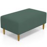 Puff Decorativo Sala de Estar Cléo Pés Palito 90cm Suede Verde Musgo - 1