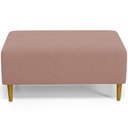 Ver imagem 3 de Puff Decorativo Sala de Estar Cléo Pés Palito 90cm Suede Rosê