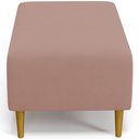 Ver imagem 6 de Puff Decorativo Sala de Estar Cléo Pés Palito 90cm Suede Rosê