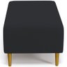 Puff Decorativo Sala de Estar Cléo Pés Palito 90cm Suede Preto - 6
