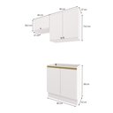 Ver imagem 2 de Lavanderia Modulada Kappesberg Celeste 3 Peças Branco 140cm