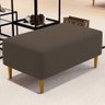 Puff Decorativo Sala de Estar Cléo Pés Palito 90cm Suede Marrom - 2