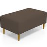 Puff Decorativo Sala de Estar Cléo Pés Palito 90cm Suede Marrom - 1