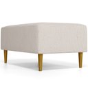 Ver imagem 7 de Puff Decorativo Sala de Estar Cléo Pés Palito 90cm Linho Bege