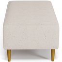 Ver imagem 6 de Puff Decorativo Sala de Estar Cléo Pés Palito 90cm Linho Bege