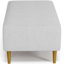 Ver imagem 6 de Puff Decorativo Sala de Estar Cléo Pés Palito 90cm Linho Cinza