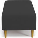 Ver imagem 6 de Puff Decorativo Sala de Estar Cléo Pés Palito 90cm Corino Preto