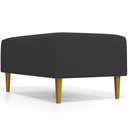 Ver imagem 7 de Puff Decorativo Sala de Estar Cléo Pés Palito 90cm Corino Preto